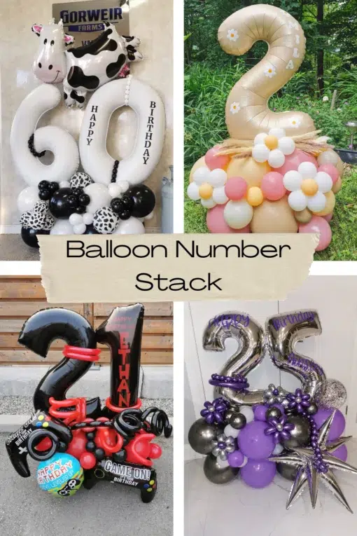 Custom Balloon Number Stack