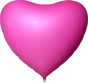 Image of a pink 68" foil heart balloon
