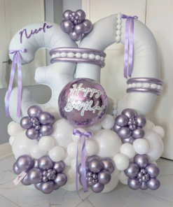 Lavender Whisper Floral Luxe Number Stack