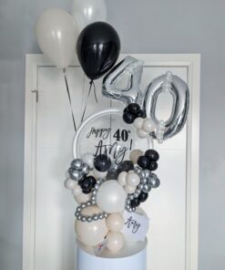 Modern Mono Luxe Bubble Table Topper Number Stack