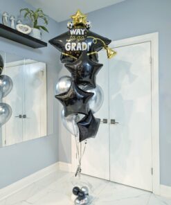 Black & Gold Grad Glow Bouquet