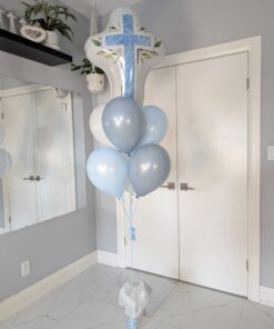 Heavenly Blue Cross Balloon Bouquet