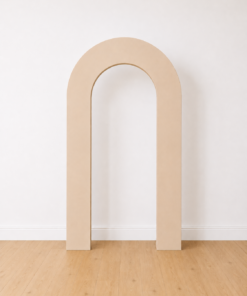 Hollow arch backdrop with a rounded open centre, available painted in the customer’s preferred colour.