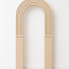 Layered ripple archway backdrop with an open centre, available painted in the customer’s preferred colour.