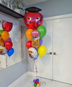 Smart Start Apple Balloon Bouquet with pencil, school foil and colourful latex balloons.
